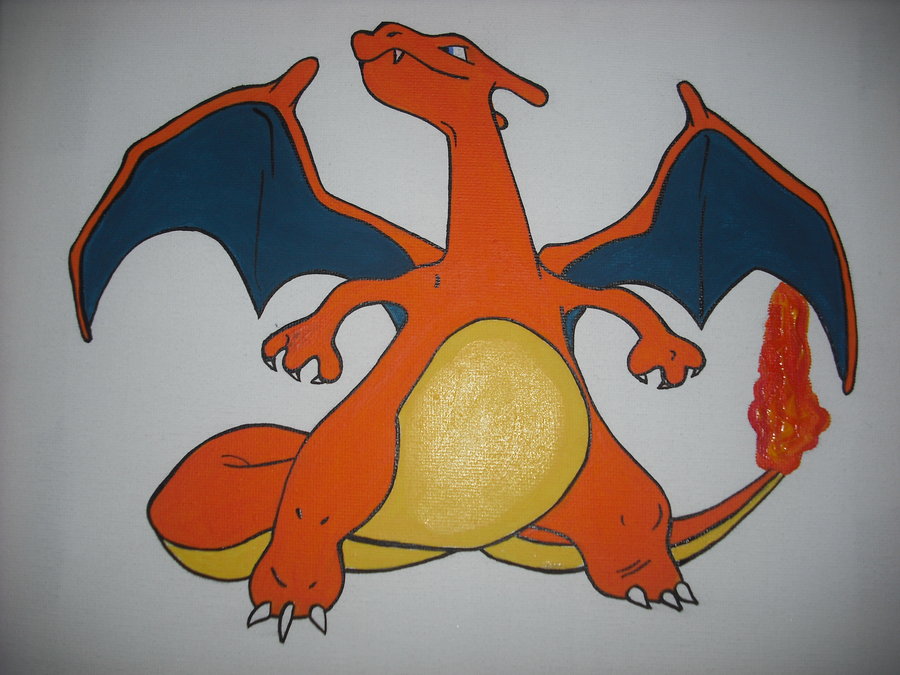 900x675 Charizard Pokemon By Romantic Panda - Charizard Painting