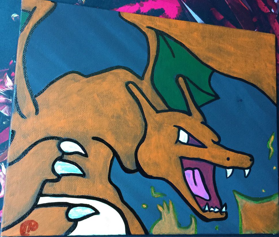 969x825 Charizard Acrylic Painting By Tnking89 - Charizard Painting
