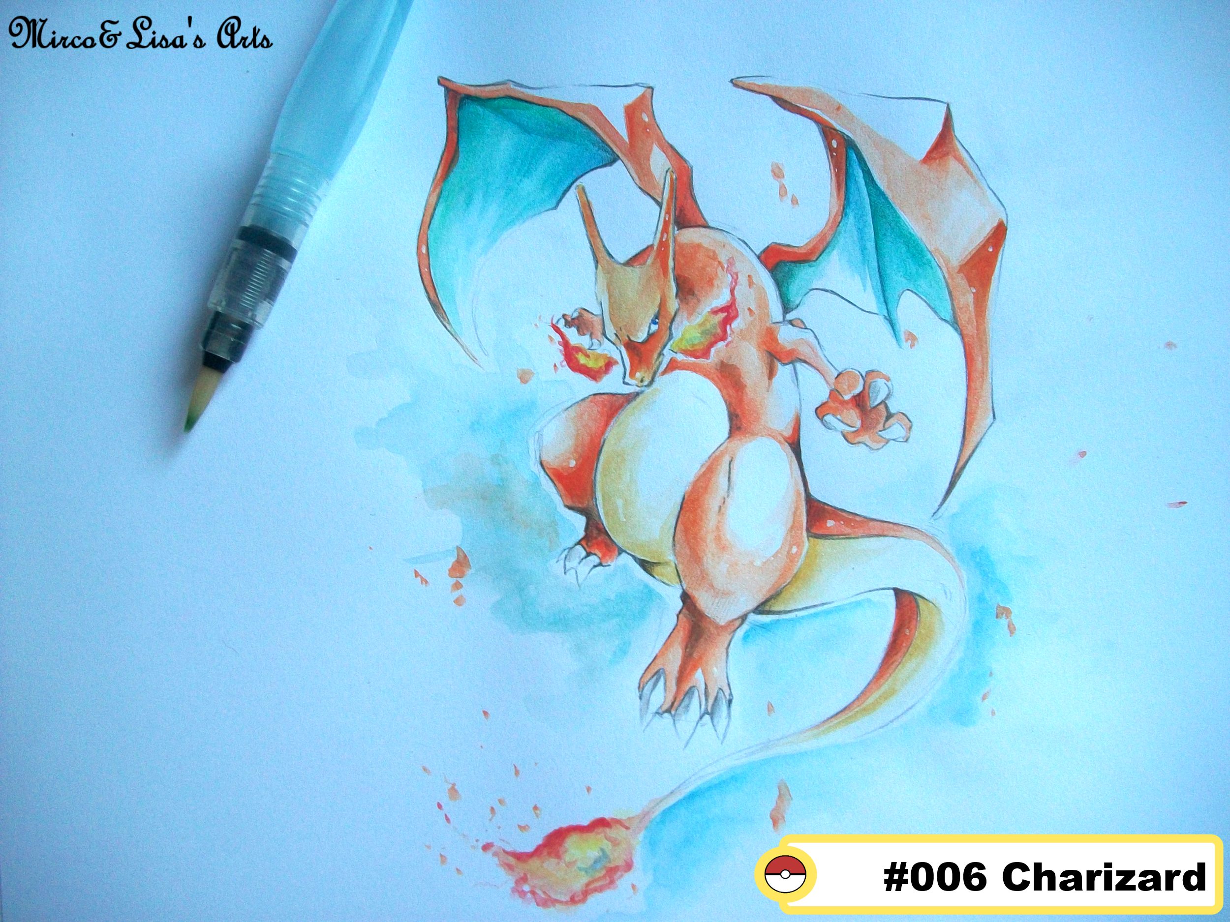 2500x1875 Charizard. I Made It Out Of Clay For My Sister. - Charizard Painting