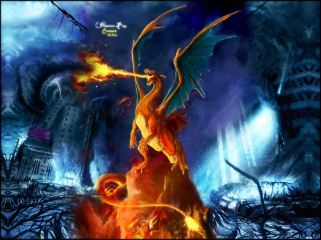 450x337 Charizard Painting - Charizard Painting