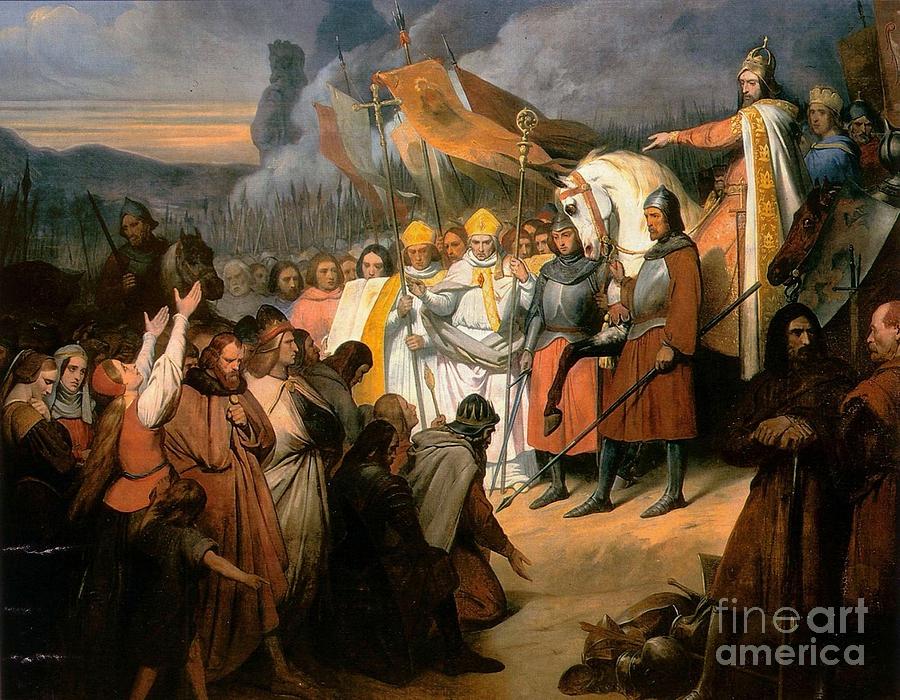 900x700 Charlemagne Receives The Submission Of Paderborn Witikind Painting - Charlemagne Painting