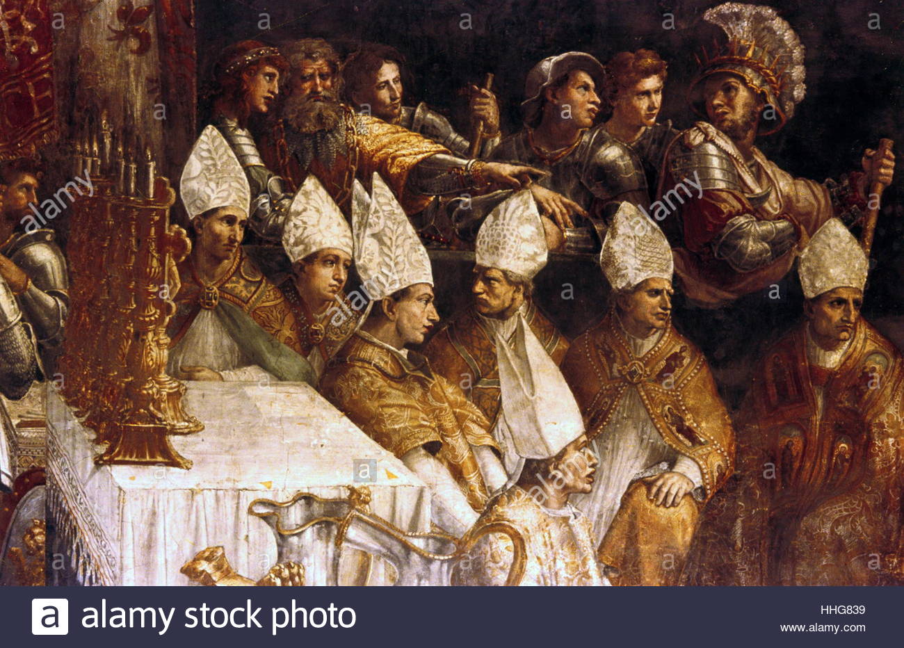 1300x932 Coronation Of Charlemagne, (Detail), 1516 1517 Fresco By - Charlemagne Painting