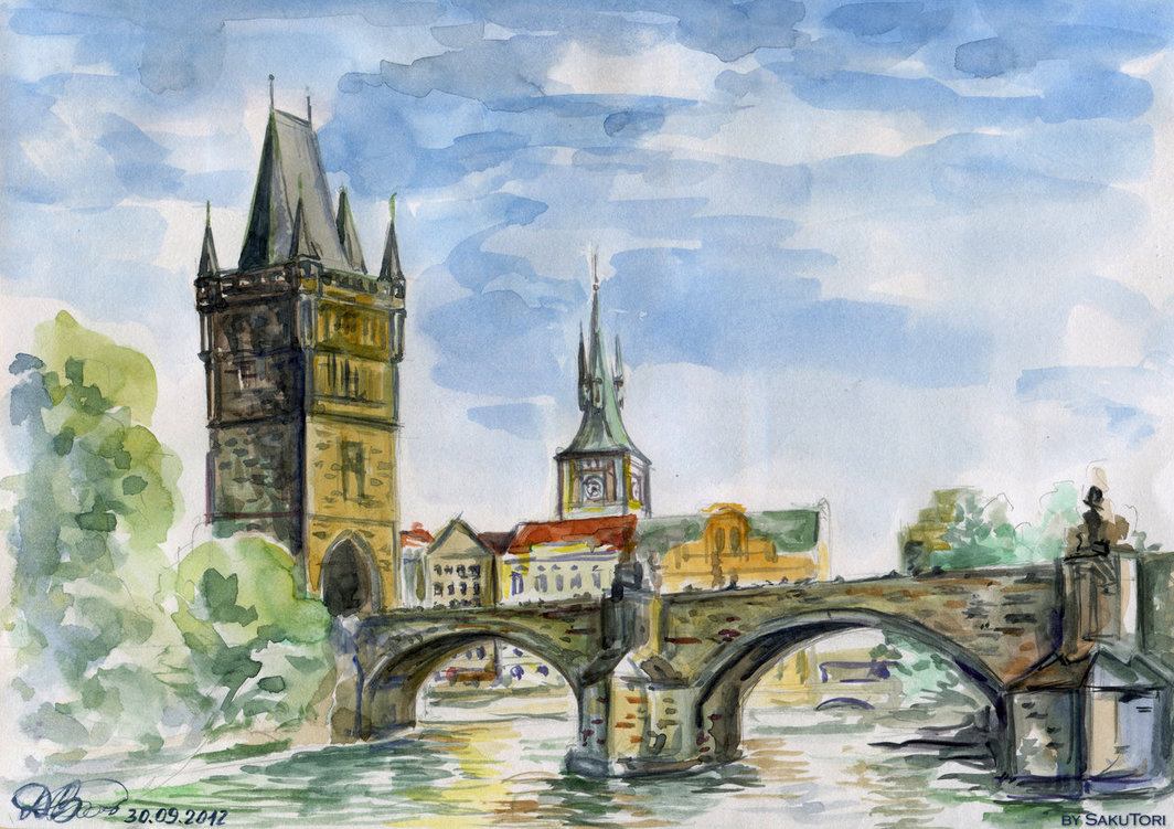 1064x751 Prague. Charles Bridge By Sakutori - Charles Bridge Painting