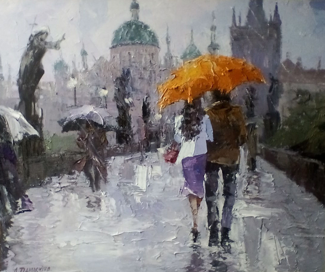 1081x905 Charles Bridge, Prague (Paintings By Various Artists From Ukraine) - Charles Bridge Painting