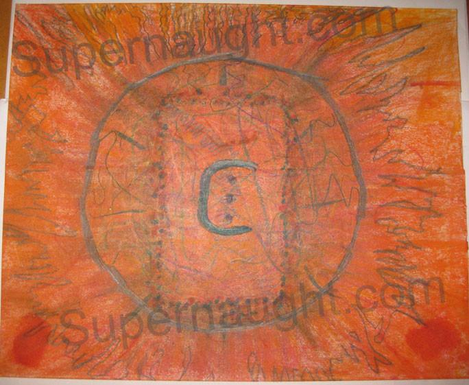684x561 Charles Manson Steel Deal Signed Painting Supernaught - Charles Manson Painting