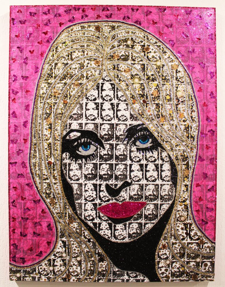 783x1000 Nightmare In Glitter (Sharon Tate And Charles Manson) Ben Youdan Art - Charles Manson Painting