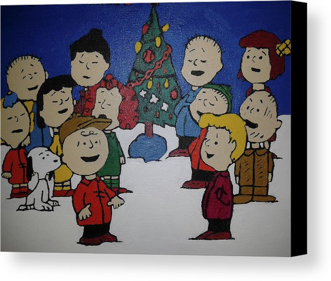 678x575 50 Years A Charlie Brown Christmas Acrylic Painting Canvas Print - Charlie Brown Christmas Painting