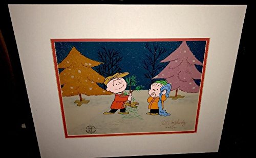 500x308 Peanuts A Charlie Brown Christmas Cel Tree Lot Signed Bill - Charlie Brown Christmas Painting