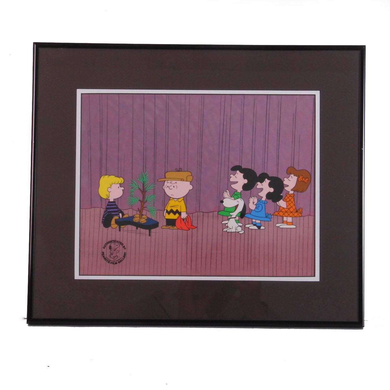 1354x1354 Peanuts Film Gallery Original Hand Painted Limited Edition - Charlie Brown Christmas Painting