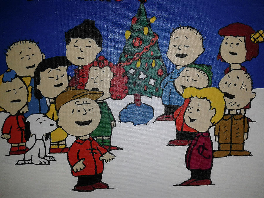 900x675 50 Years A Charlie Brown Christmas Acrylic Painting Painting By - Charlie Brown Christmas Painting