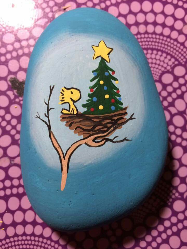 720x960 Augusta Rocks Painted Rocks Christmas Charlie Brown Christmas - Charlie Brown Christmas Painting