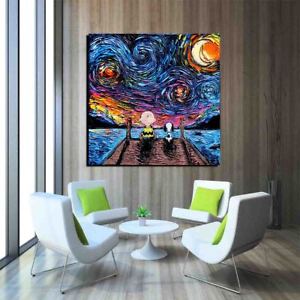 300x300 Hd Canvas Print Home Decor Wall Art Painting, Van Gogh Charlie - Charlie Brown Painting