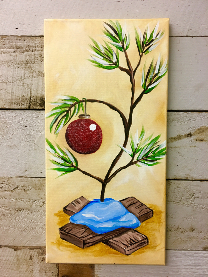 700x933 Sip And Paint Charlie Brown Tree - Charlie Brown Painting
