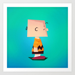 264x264 Snoopy Art Prints Society6 - Charlie Brown Painting