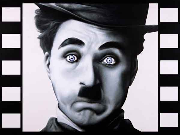 600x451 Michael Cartellone - Charlie Chaplin Painting