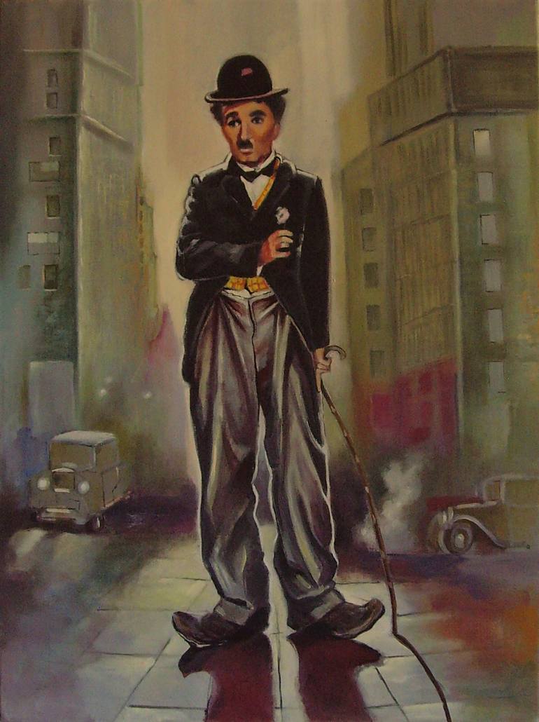 770x1030 Saatchi Art Charlie Chaplin Painting By Reneta Isin - Charlie Chaplin Painting