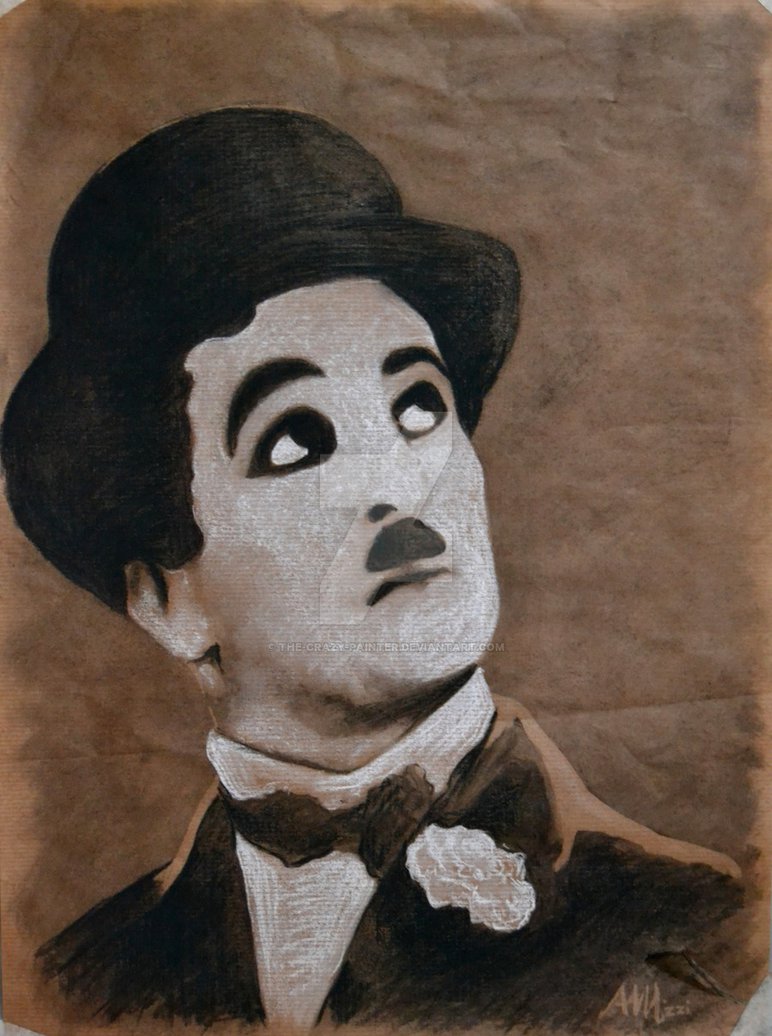 772x1036 Cause We All Love Charlie Chaplin By The Crazy Painter - Charlie Chaplin Painting