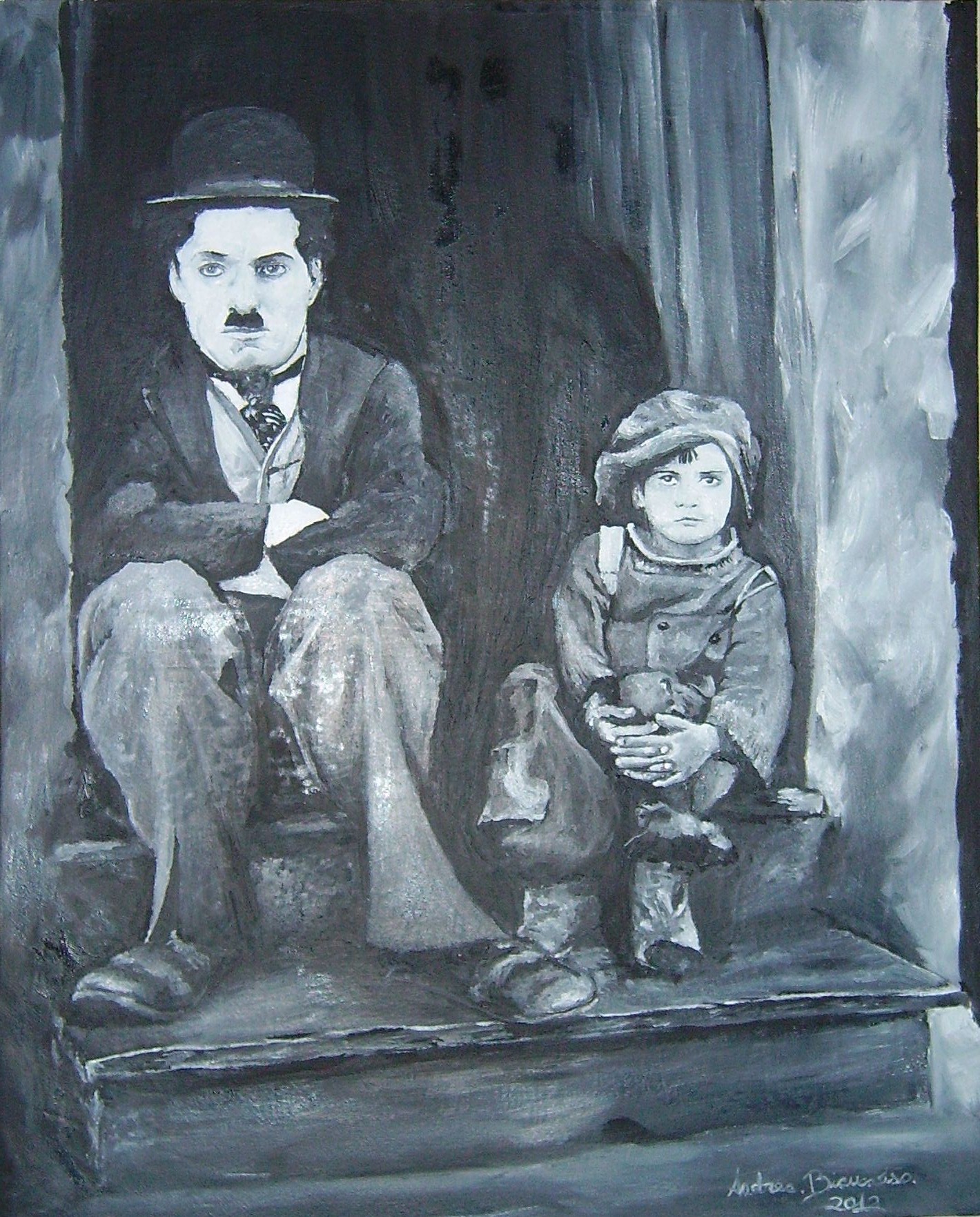 1420x1763 Charlie Chaplin - Charlie Chaplin Painting