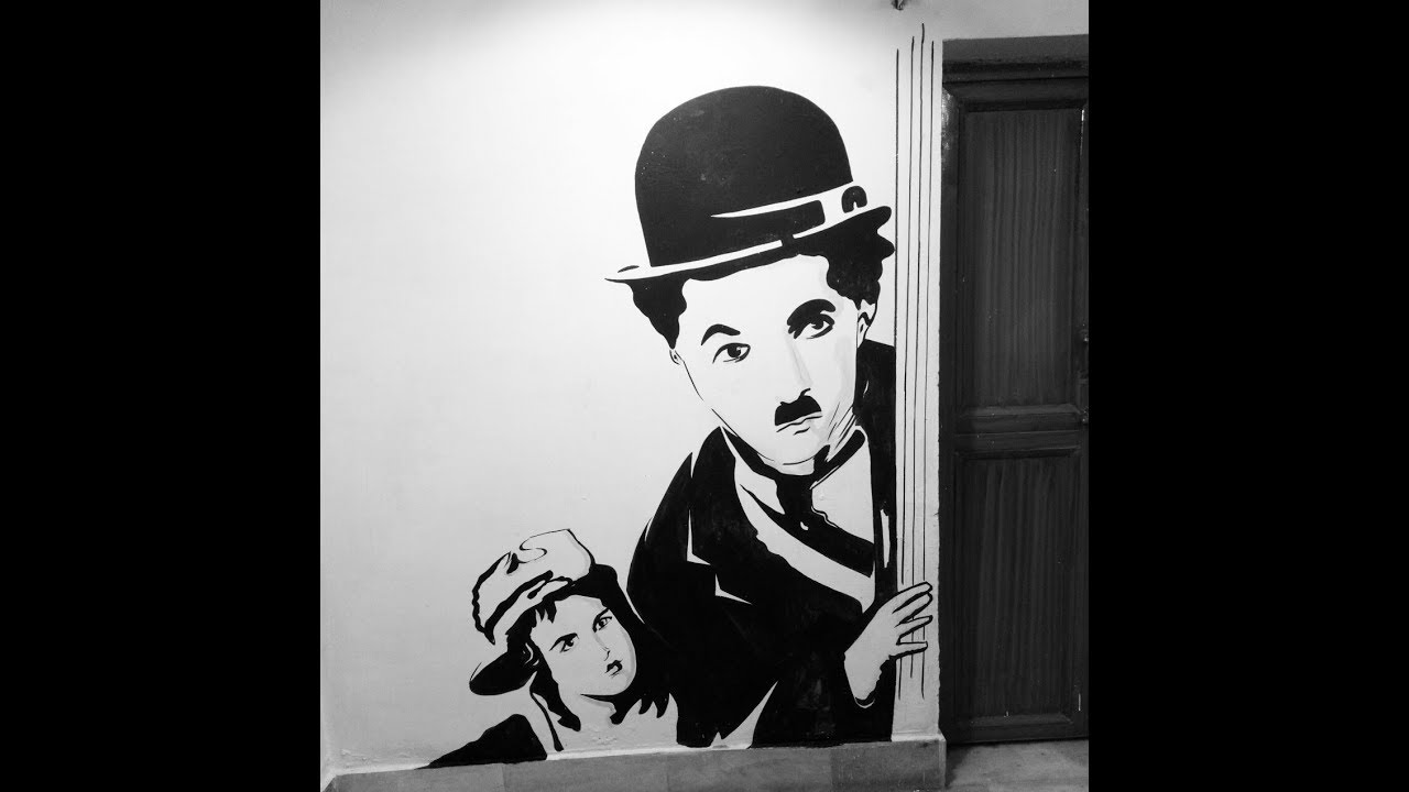 1280x720 Charlie Chaplin - Charlie Chaplin Painting