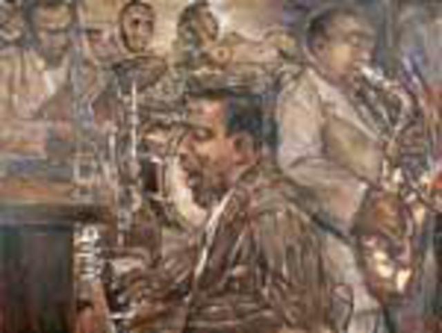 640x482 George Buck Artwork Charlie Parker Quartet Original Painting - Charlie Parker Painting