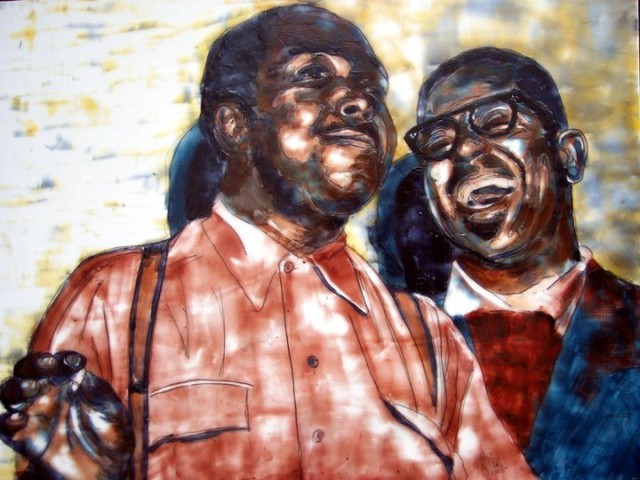 640x480 Jessie Fritsch Artwork Charlie Parker And Dizzy Gillespie Nyc - Charlie Parker Painting