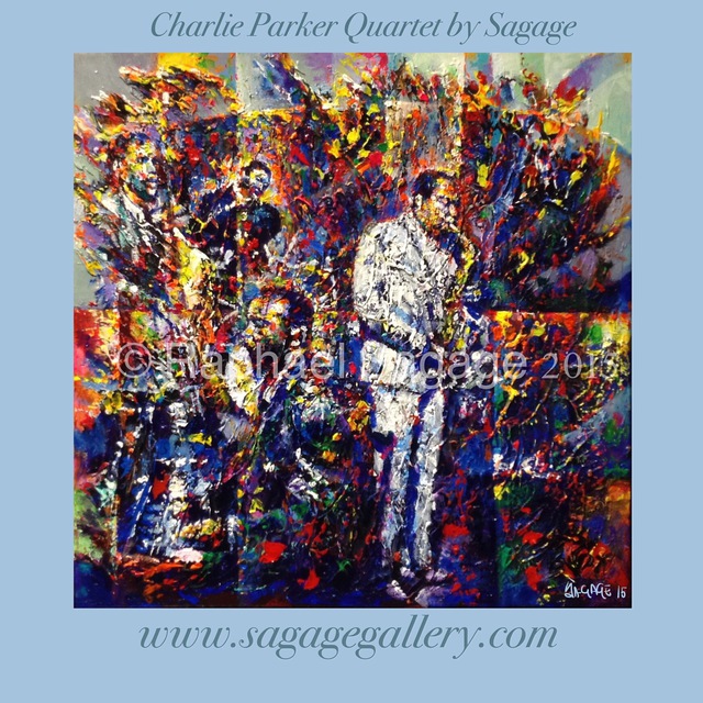 640x640 Raphael Sagage Artwork Charly Parker Original Painting Acrylic - Charlie Parker Painting