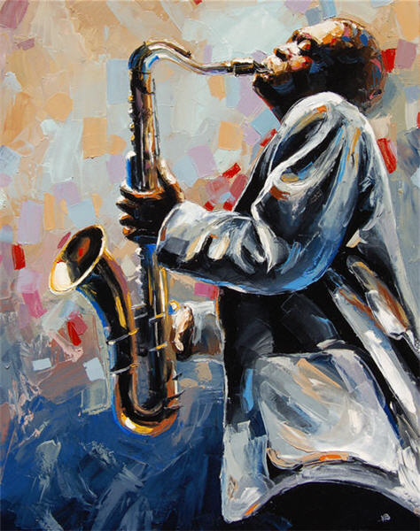 474x600 Paintings By Victor Bauer Charlie Parker - Charlie Parker Painting