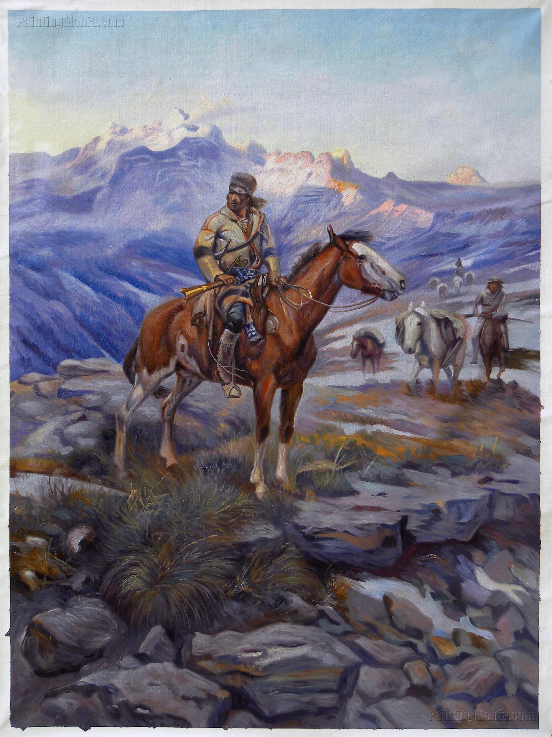 1873x2500 Free Trappers - Charlie Russell Painting