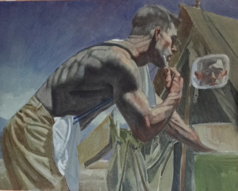 800x642 Artwork By Mark Beard As Bruce Sargeant - Charlie Williams Painting