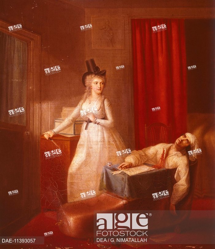 700x810 Assassination Of Marat By Charlotte Corday, Painted By An Unknown - Charlotte Corday Painting