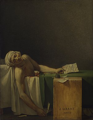 300x386 The Death Of Marat - Charlotte Corday Painting