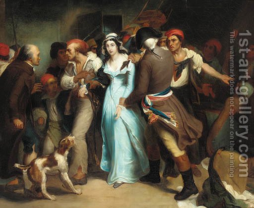 512x420 The Arrest Of Charlotte Corday For The Murder Of Jean Paul Marat - Charlotte Corday Painting