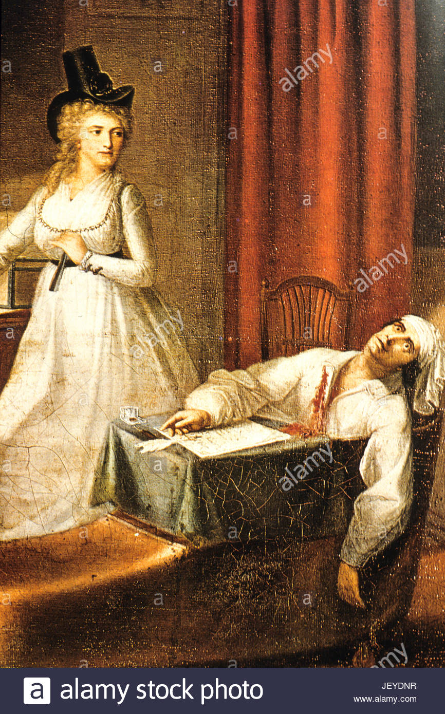 866x1390 Assassination Of Jean Paul Marat, Charlotte Corday Stock Photo - Charlotte Corday Painting