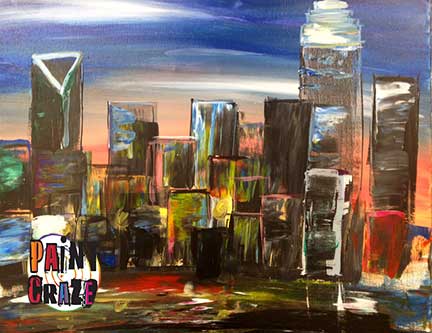 432x333 Charlotte Skyline - Charlotte Painting