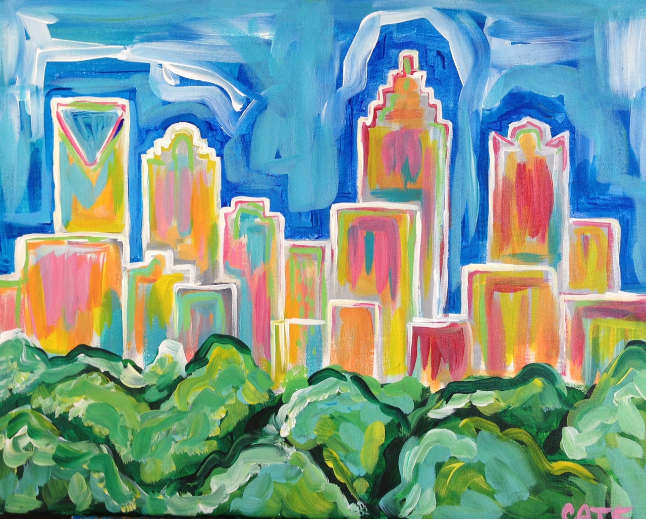 1280x1028 Neon Charlotte - Charlotte Painting