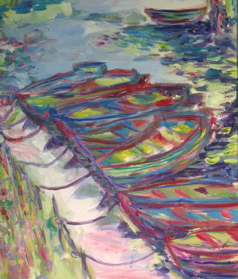 770x903 Saatchi Art Sunday Afternoon Boats Painting By Charlotte - Charlotte Painting