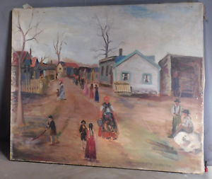 300x253 Vintage Modern American Regionalist Painting Charlotte Livingston - Charlotte Painting