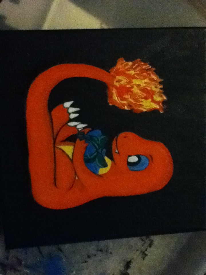 720x960 Charmander Painting For Shane By Lickle Robin Birdie - Charmander Painting