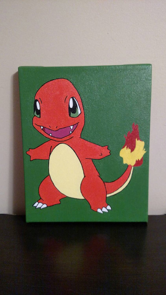 570x1013 Charmander Painting - Charmander Painting