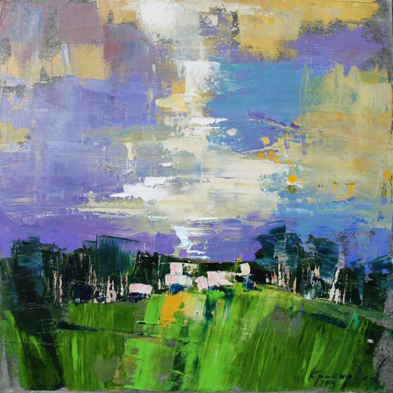 770x770 Saatchi Art Landscape. Charmed Painting By Anastasiia Kraineva - Charmed Painting