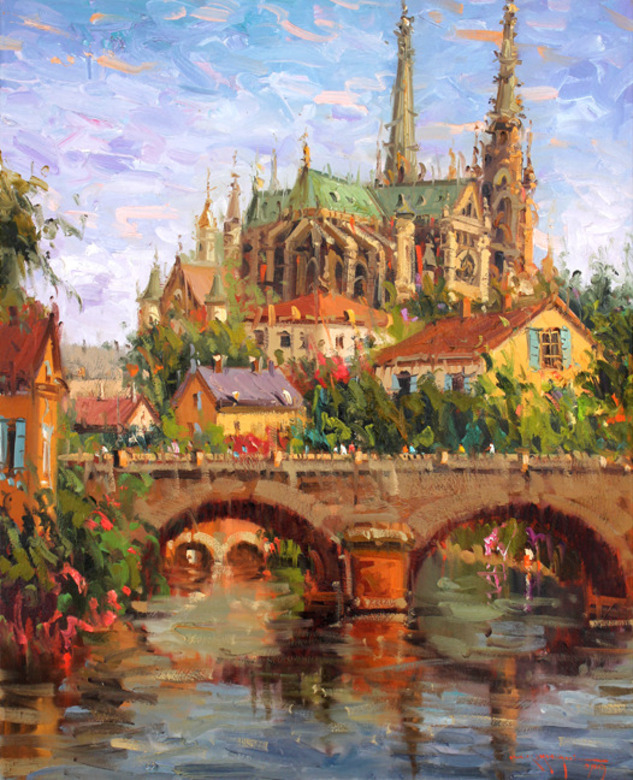 633x780 Chartres Cathedral, Paris - Chartres Cathedral Painting