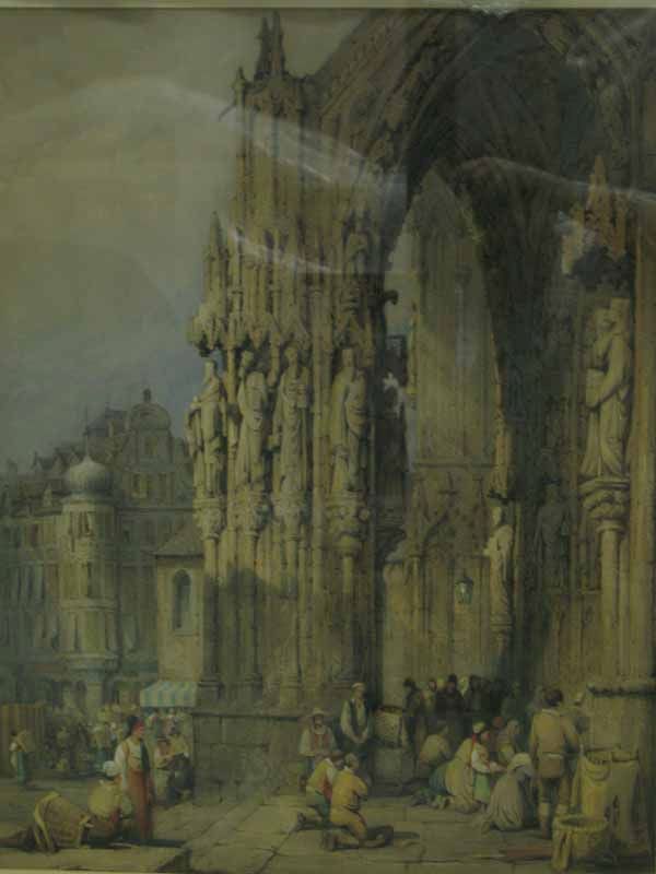 600x800 Chartres Cathedral Painting Samuel Prout Oil Paintings - Chartres Cathedral Painting