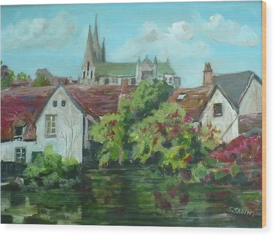 536x463 Chartres Cathedral Painting By Saga Sabin - Chartres Cathedral Painting