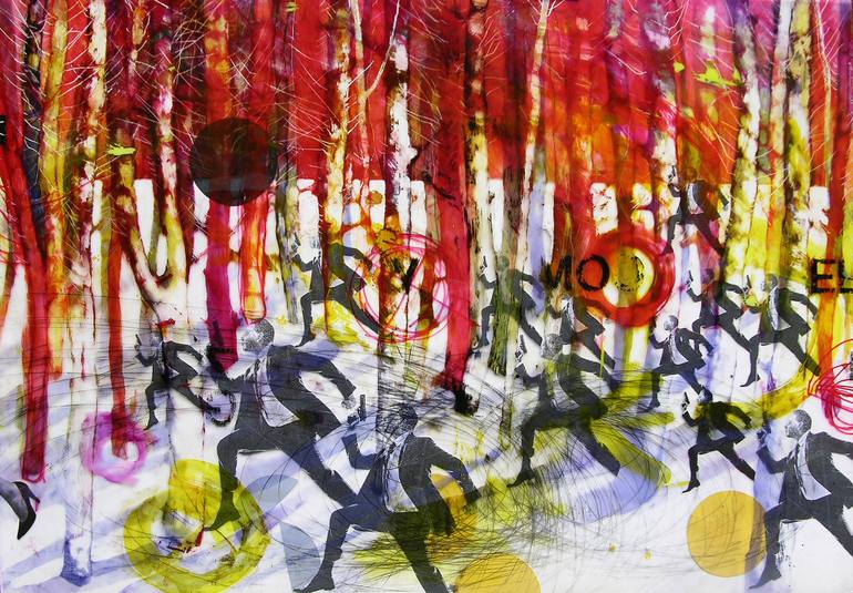 770x535 Saatchi Art Chase Painting By Ula Dzwonik - Chase Painting