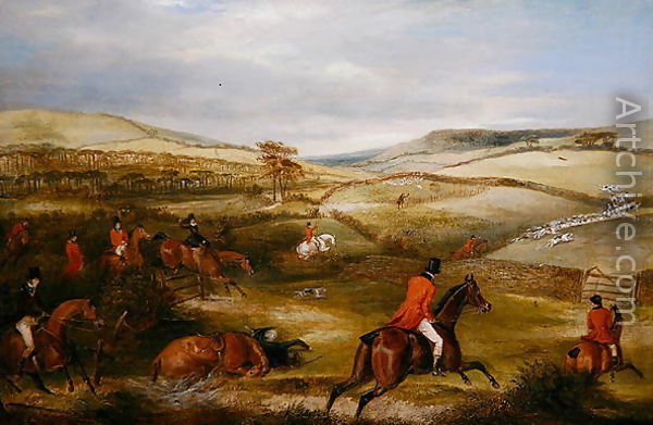 600x391 The Berkeley Hunt, 1842 The Chase Reproduction By Francis - Chase Painting