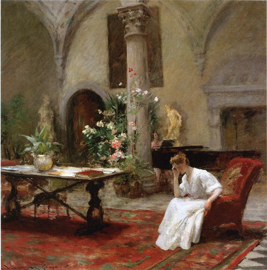 931x940 The Song Painting William Merritt Chase Oil Paintings - Chase Painting