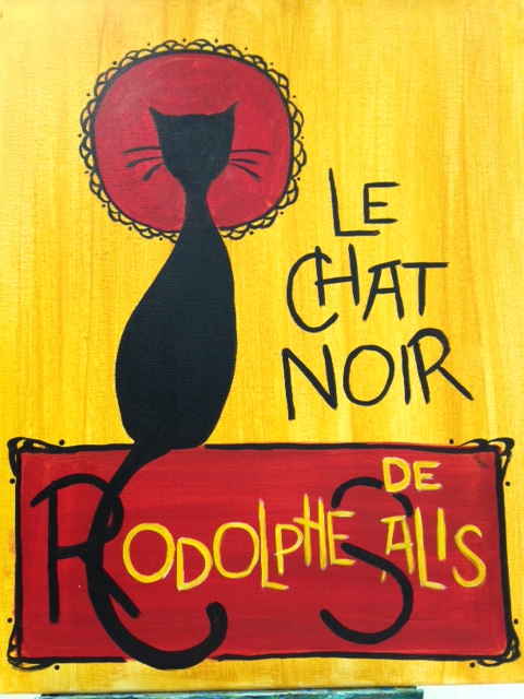 480x640 Ode To Le Chat - Chat Noir Painting