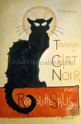 346x525 Theophile Alexandre Steinlen - Chat Noir Painting