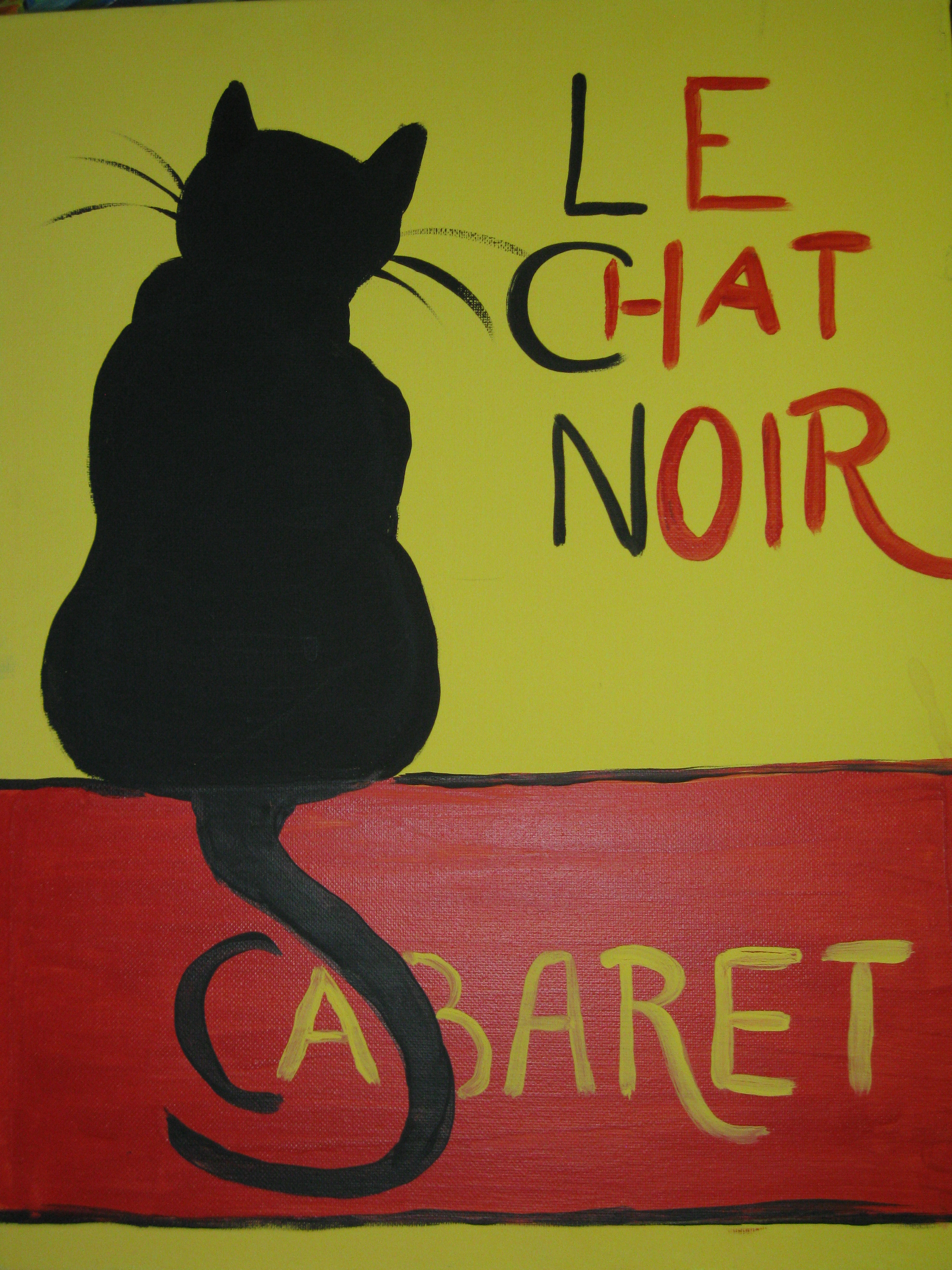 2736x3648 Le Chat Noir Fine Art La Carte - Chat Noir Painting