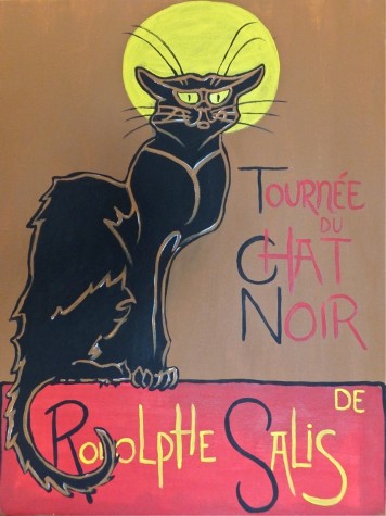 356x475 Chat Noir - Chat Noir Painting